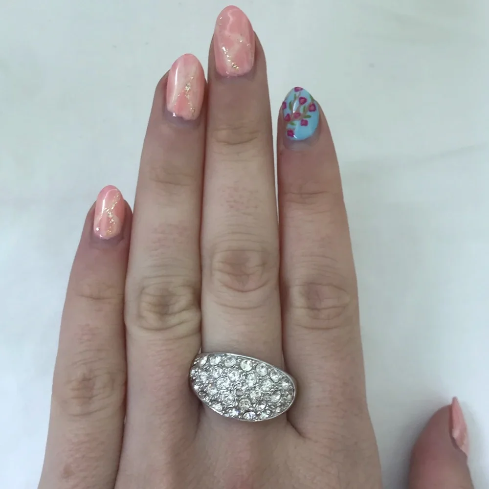 Camille Lucie Silver Sparkly Ring 5/25 - Picture 3 of 7